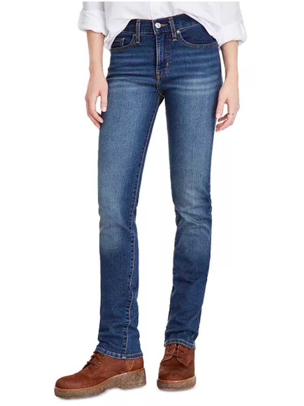 Levi's womens Blue Slimming Straight Jeans Size 32